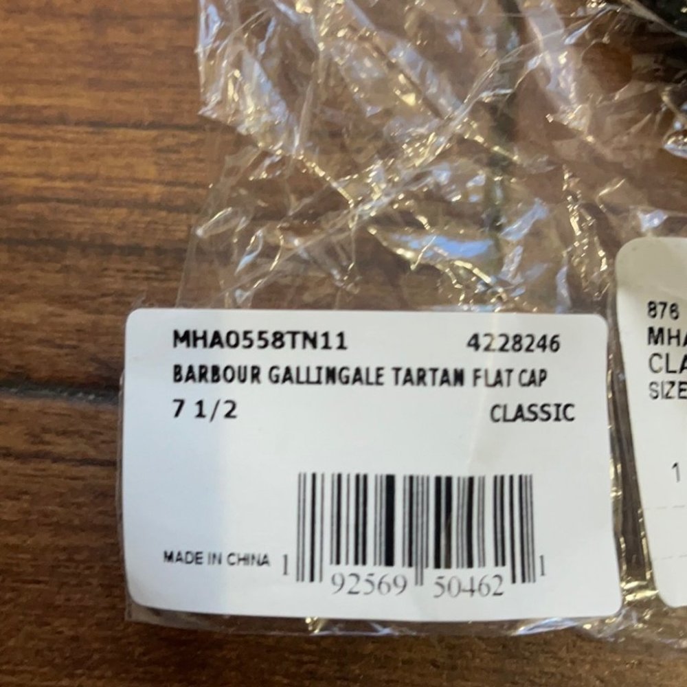 New Barbour Gallingale Tartan Flat Cap Size 7 1/2 - Picture 6 of 7